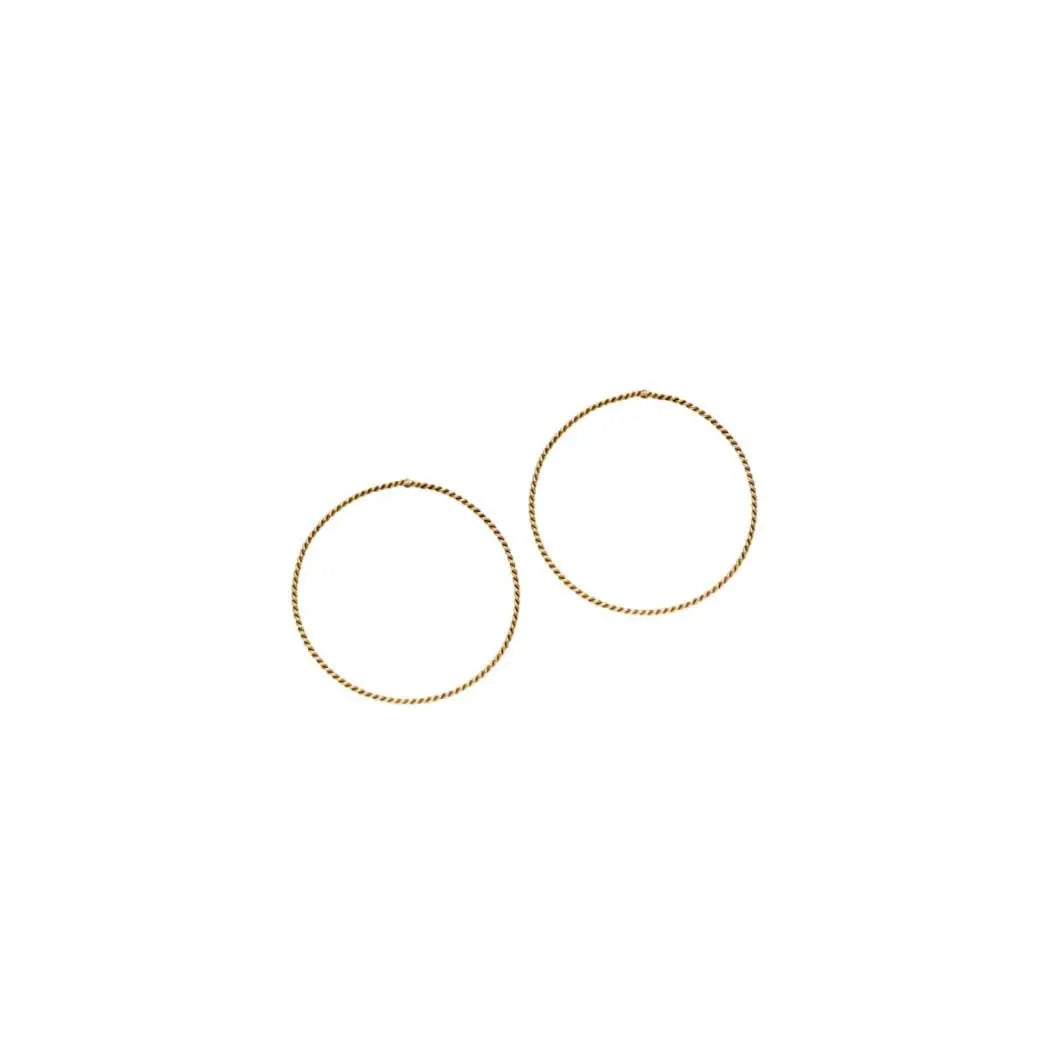 Kipato Unbranded - Braided Hoop Studs (Large) 